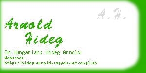 arnold hideg business card